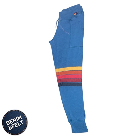 Aviator Nation Women’s Moto Stripe Sweatpants/Joggers | Color: Blue | PRELOVED💙 - Picture 5 of 13